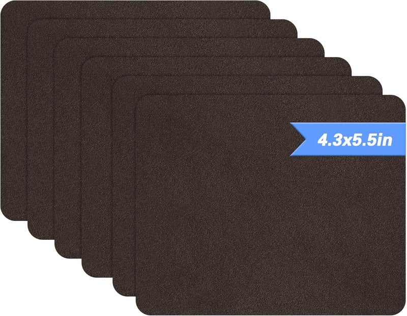 Azobur Sofa Fabric Repair Patch, 6 Piece Microfiber Patches, Self Adhesive Fabric Sofa Patch Repair Fabric, Luxurious Look, Quick Fix Sofa.(Dark Brown) - Image 1